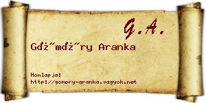 Gömöry Aranka névjegykártya