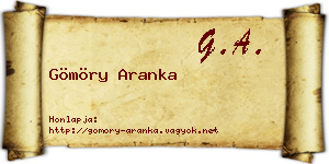 Gömöry Aranka névjegykártya